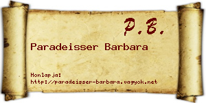 Paradeisser Barbara névjegykártya